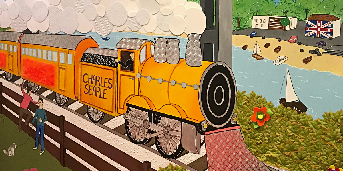 Detail of Charles' mural