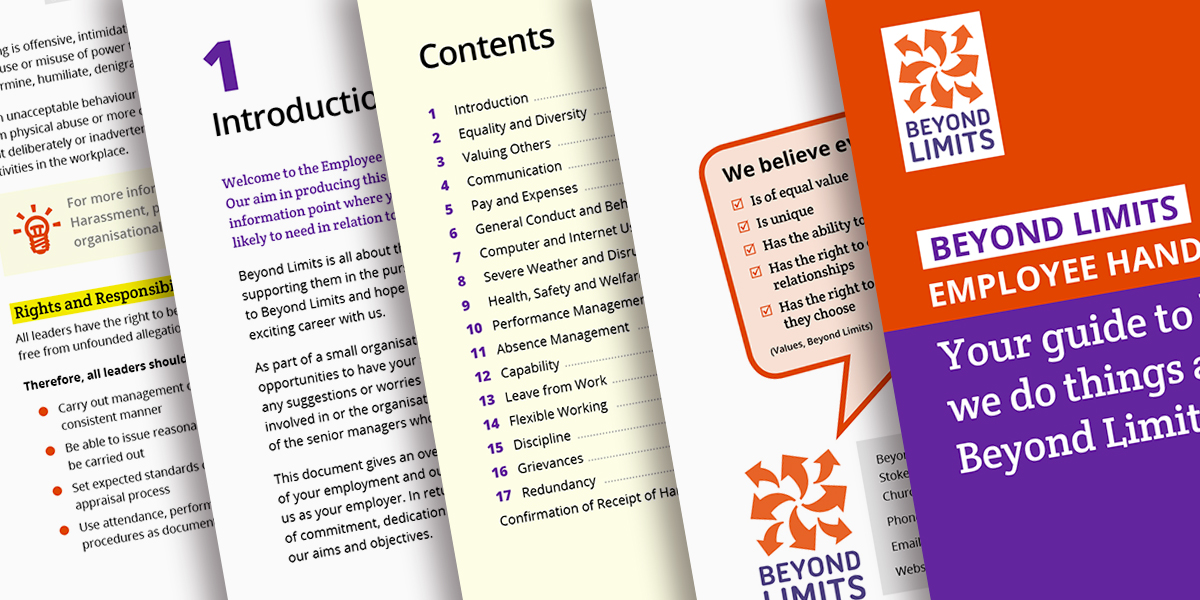 Grapgic using pages from the handbook